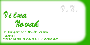 vilma novak business card